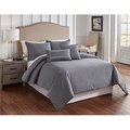 Riverbrook Home Riverbrook Home 80314 Crosswoven Comforter Cover Set; Charcoal - Queen Size - 6 Piece 80314